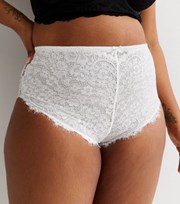 New Look Curves Off White Lace Thong